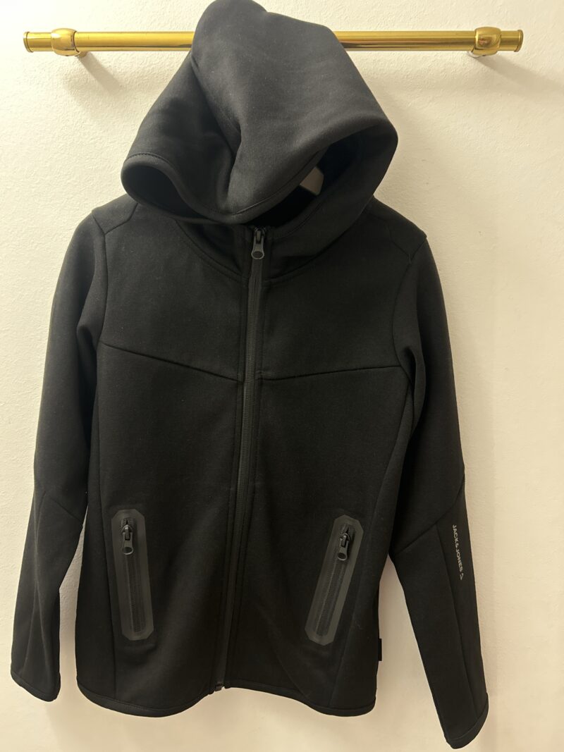 Felpa nera con zip