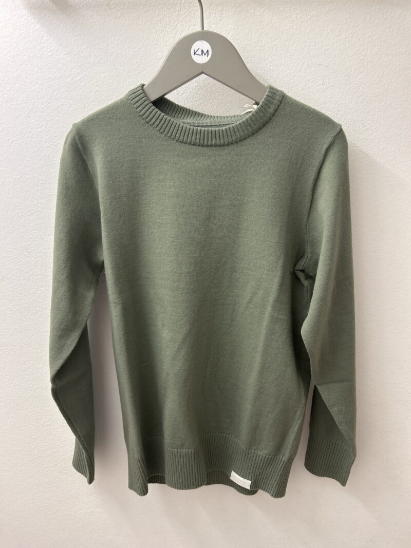Maglioncino girocollo verde militare